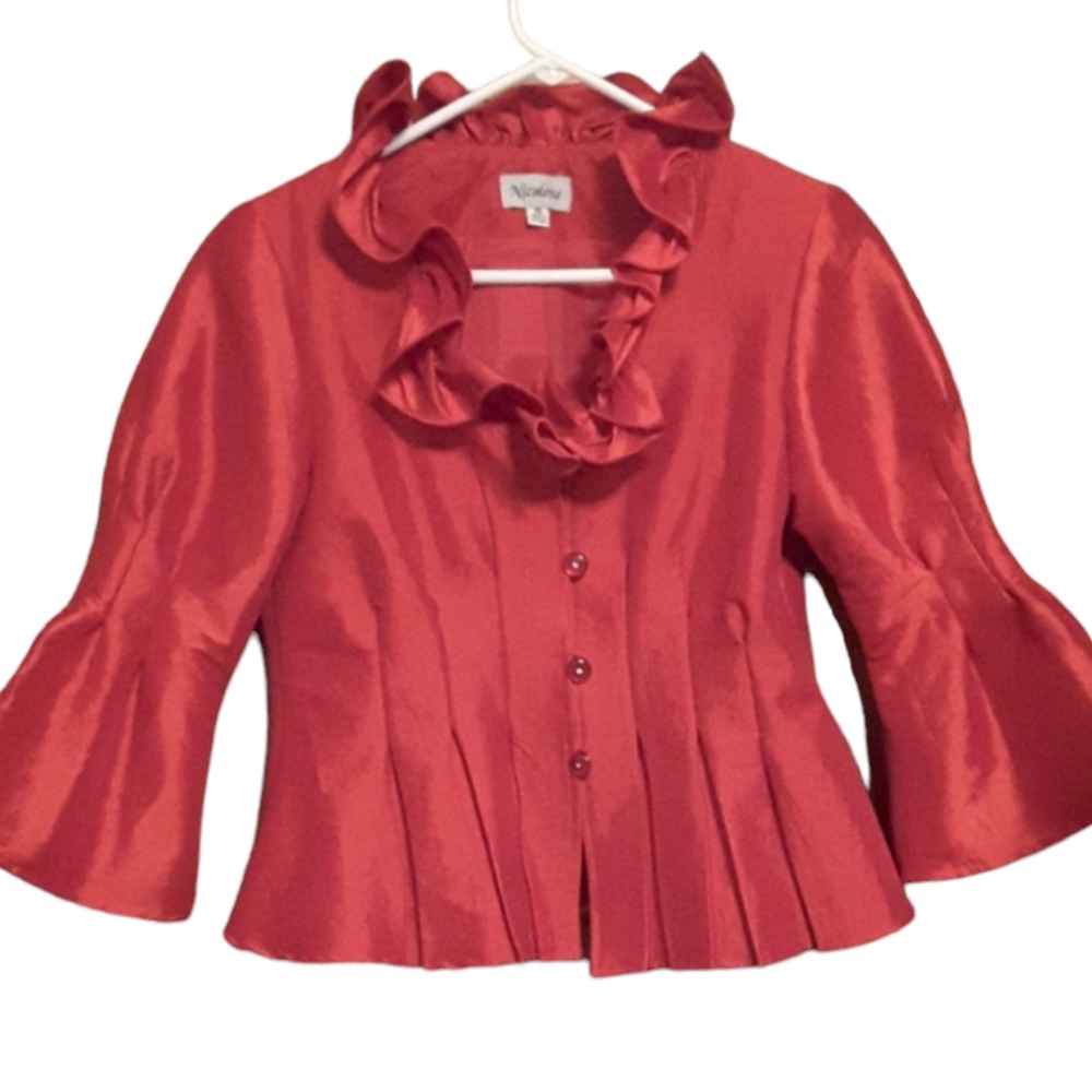 Red Nicolette Party Top  sz 10